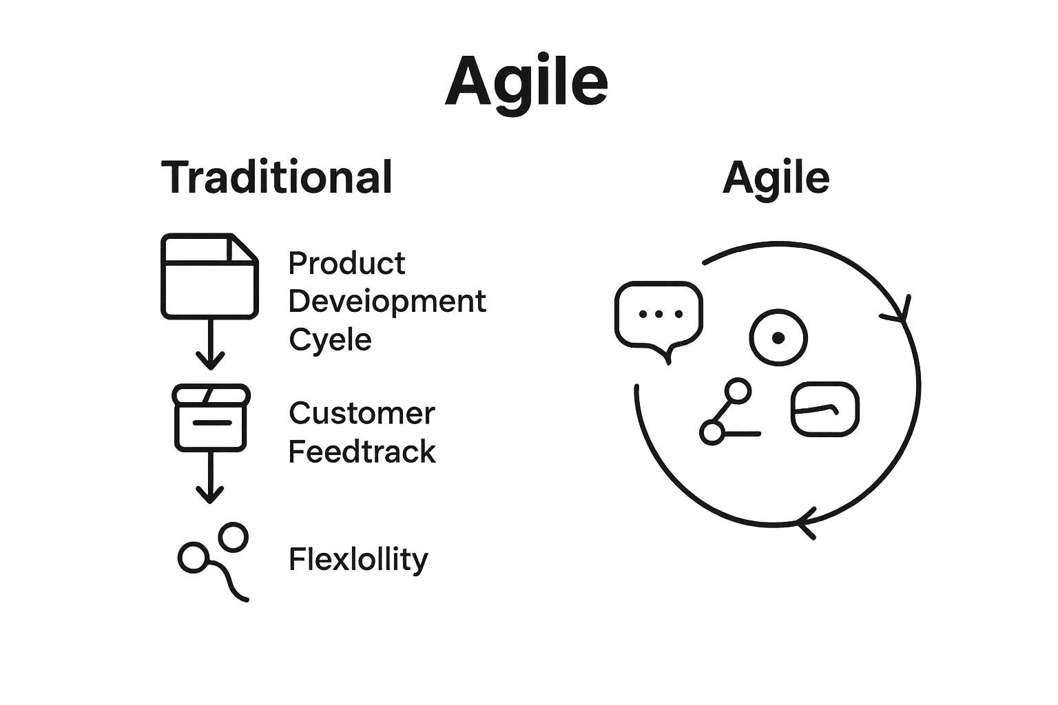 Comparison of traditional vs. agile innovation process