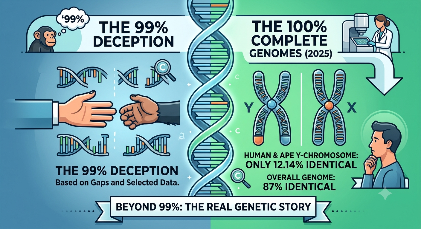 Beyond 99%: The Real Genetic Story of Humans and Apes