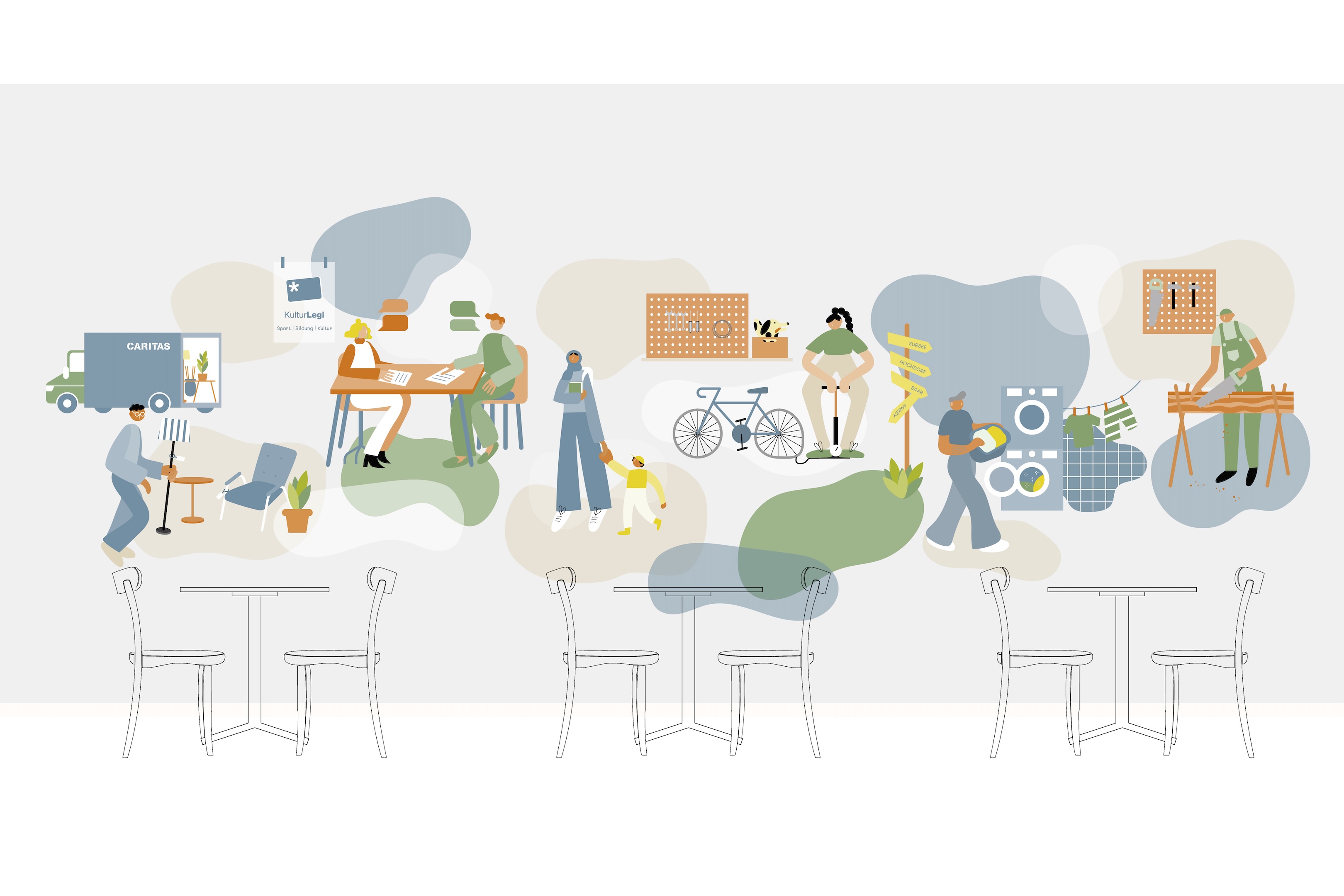 Carli in Littau neu gedacht: Ein Bistro-Feeling mit Branding, Interior Design und Brand Experience, das die Caritas im Alltag spürbar macht.