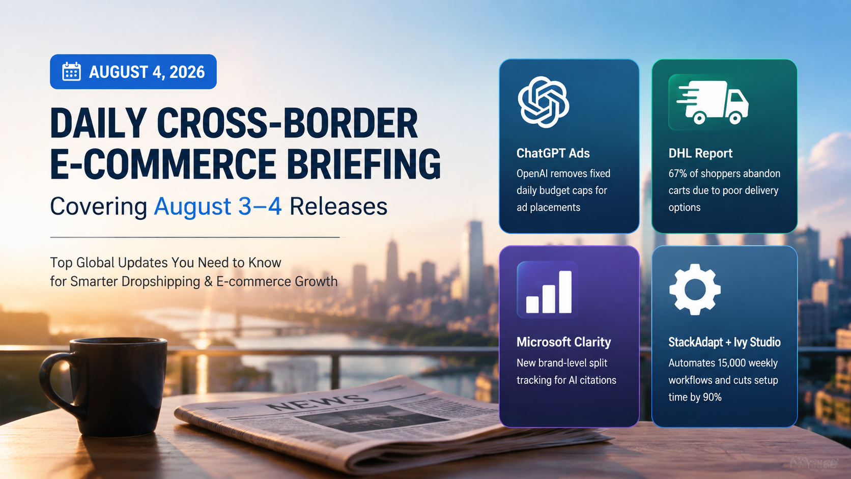 E-Commerce News Briefing: How Microsoft Clarity Brand Tracking, Bing Page Filters, and StackAdapt Automations Impact Dropshippers