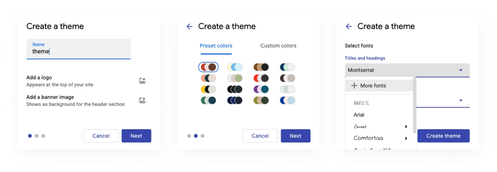 Google Sites — 建立客製化主題