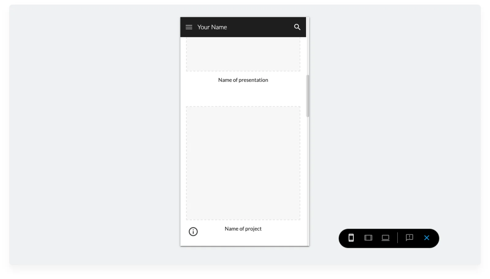 Google Sites 手機版網站畫面預覽