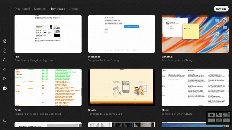 Read.cv Sites Templates