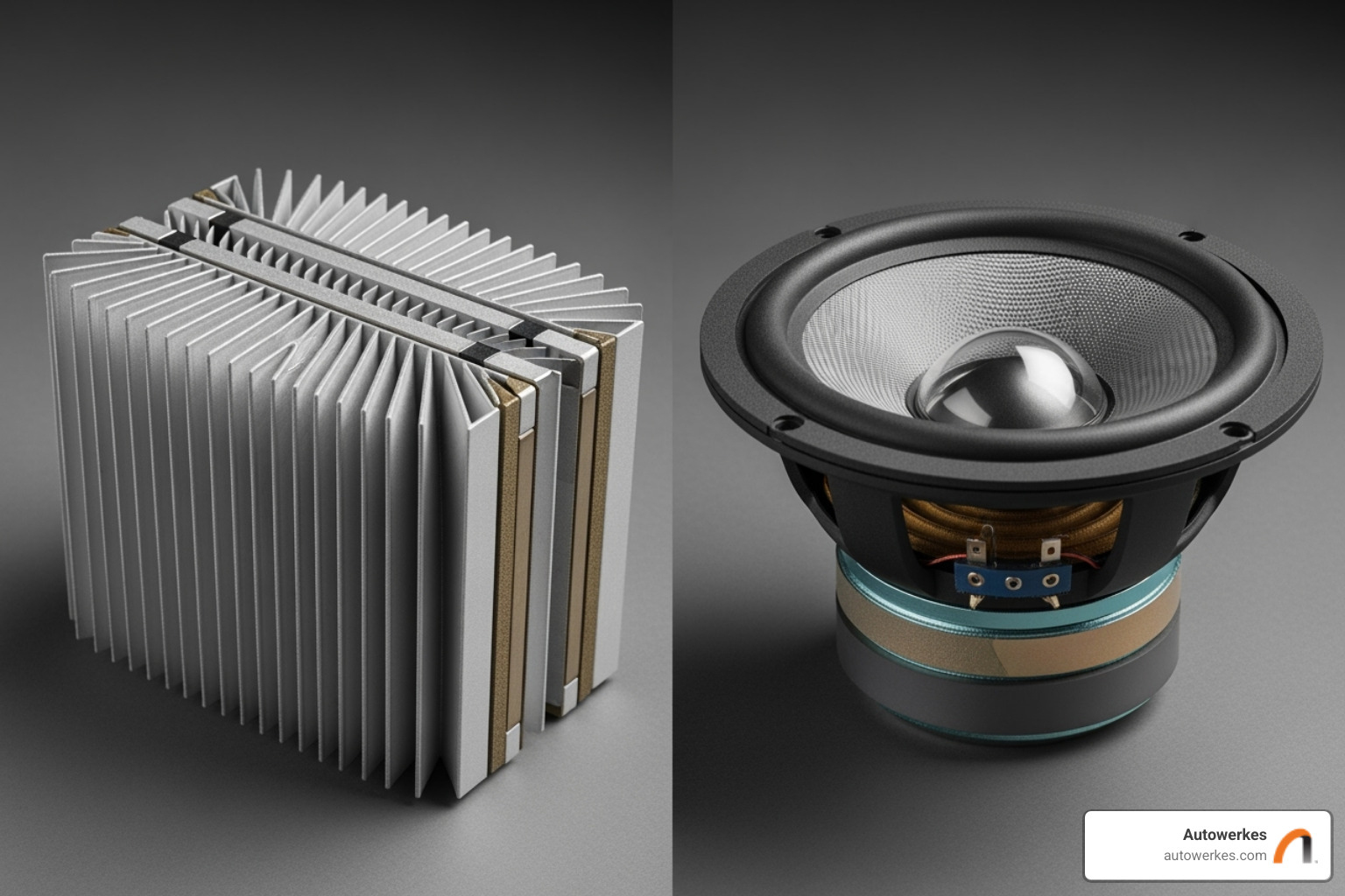 Comparison of a Burmester Air Motion Transformer tweeter and a traditional Bose speaker cone - porsche burmester vs bose Comparison of a Burmester Air Motion Transformer tweeter and a traditional Bose speaker cone - porsche burmester vs bose