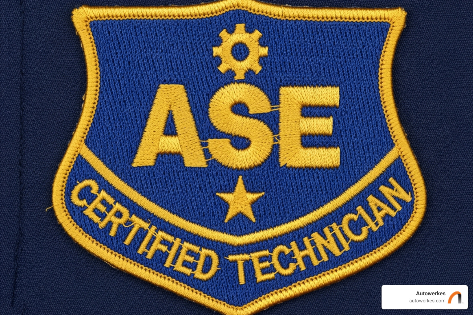 ASE Certified Technician patch - auto repair irvine