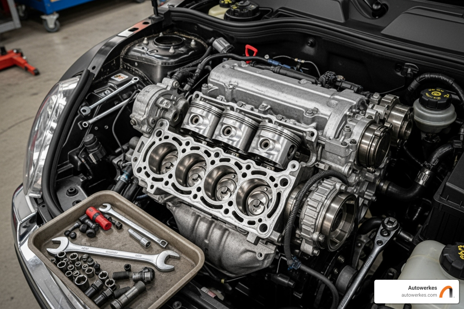 R53 engine with cylinder head removed - r53 head gasket replacement R53 engine with cylinder head removed - r53 head gasket replacement