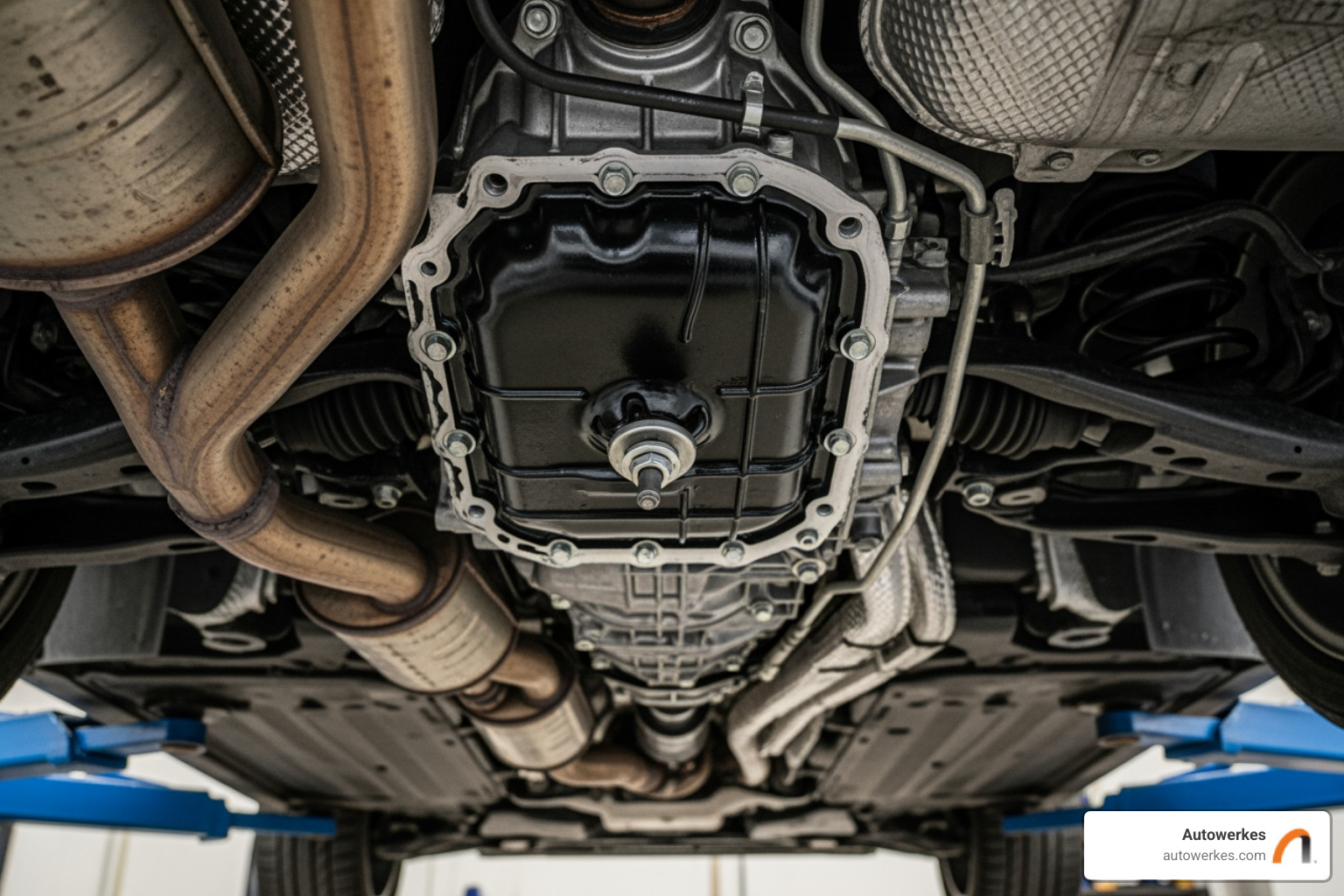 Underside of R129 transmission pan - r129 transmission fluid change Underside of R129 transmission pan - r129 transmission fluid change