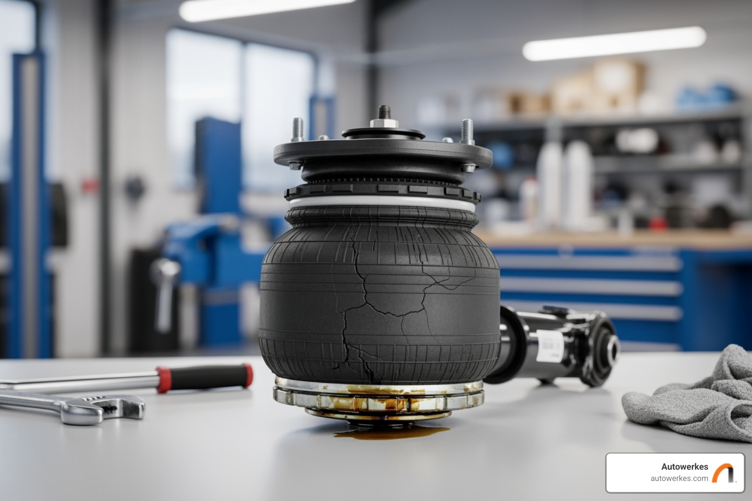 Common Mercedes-Benz issue, like an air suspension component - mercedes pre purchase inspection