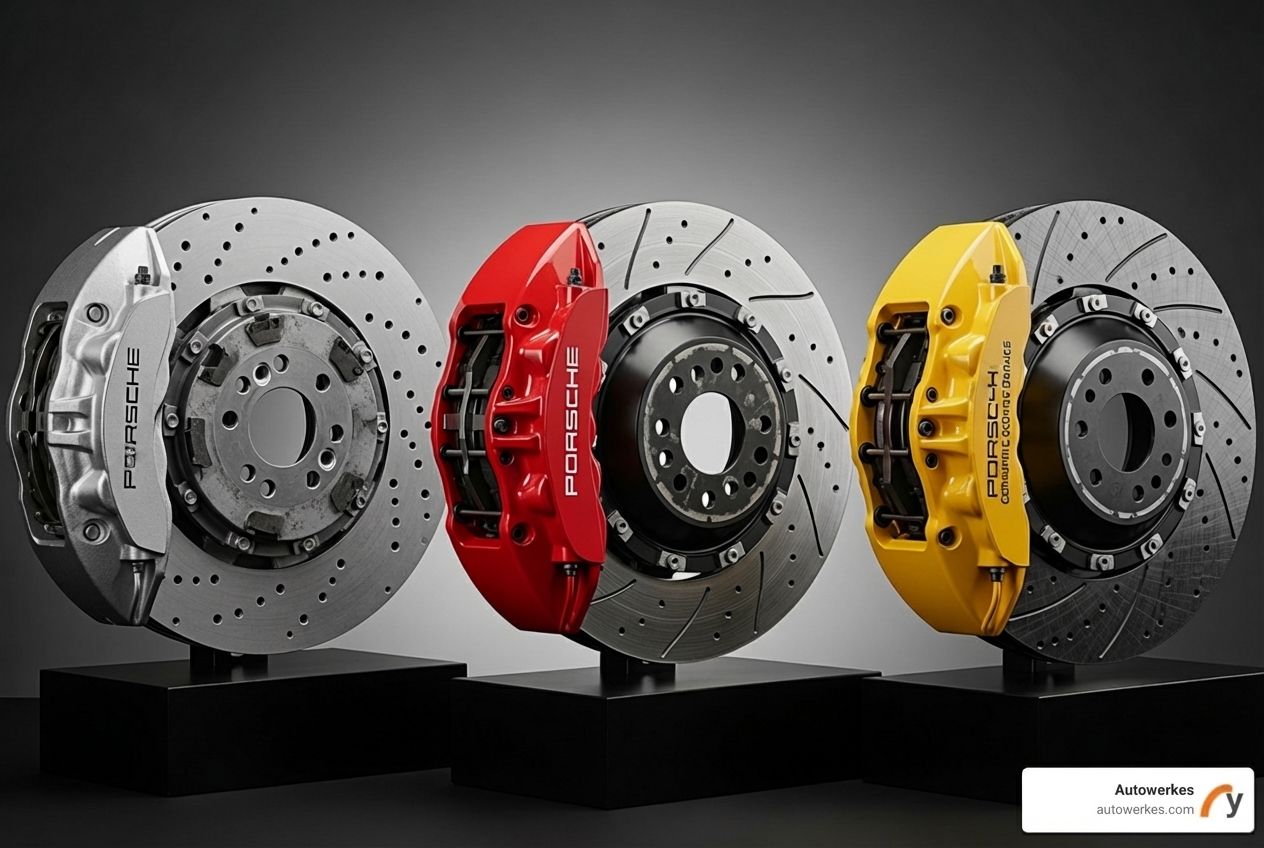 Different Porsche brake types side-by-side - porsche brake service Different Porsche brake types side-by-side - porsche brake service