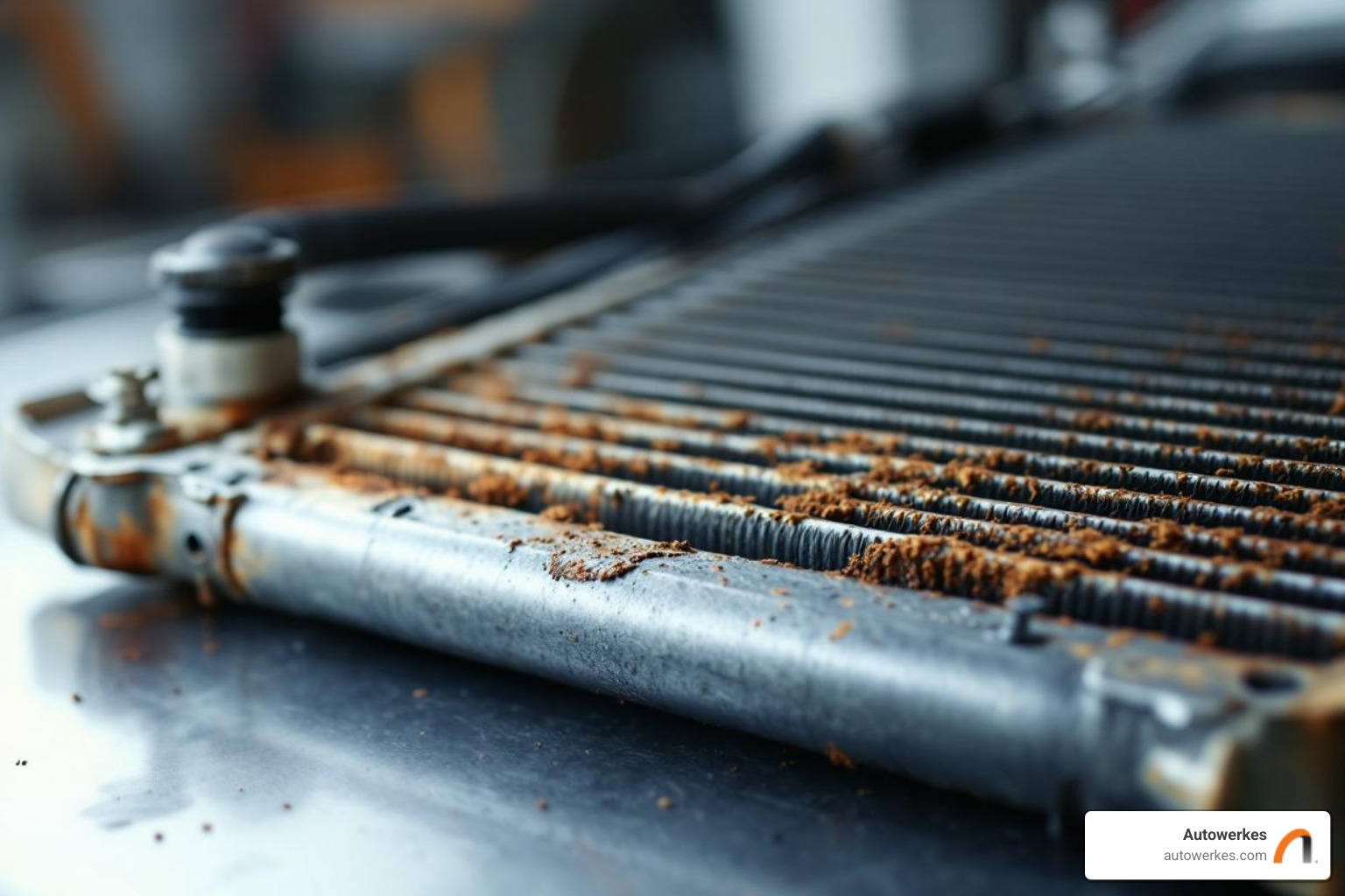 image of an old, corroded AC condenser next to a new one - ac fixing charges image of an old, corroded AC condenser next to a new one - ac fixing charges