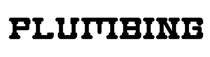 Plumbing font