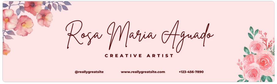 Pink Floral Banner