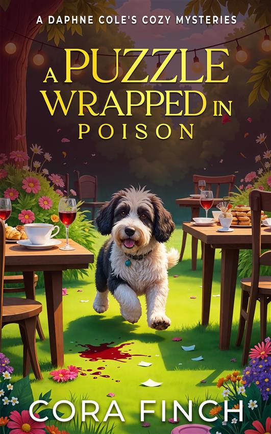"When a garden party turns deadly, one woman’s fresh start takes a sharp detour.
On her way to open a bookshop café in quaint Tansy Ridge, widowed teacher Daphne Cole stops in Claybrook, New York—only to land in the middle of a murder. With the help of her quirky friend Linda and an accidental detective dog named Mooney, Daphne peels back the polished layers of small-town charm to uncover secrets, suspects, and a killer with everything to lose. Witty, warm, and full of twists, this cozy mystery marks the start of Daphne’s second chance—and her unexpected new calling."