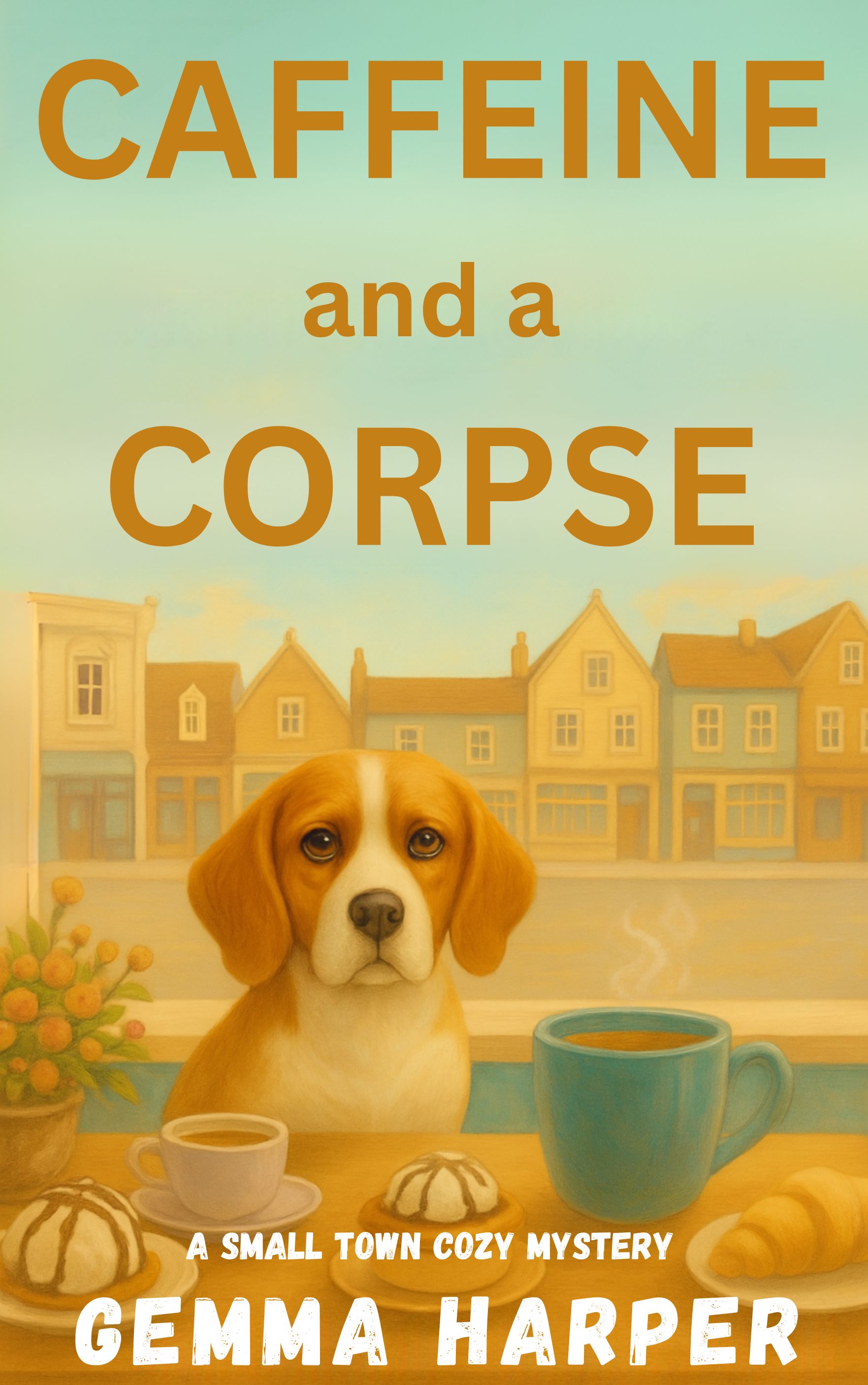 "Murder’s brewing in Willowbrook—and it’s not just the coffee.

Poppy James expected the annual Book Festival to bring jam-sticky toddlers, coffee-fueled chaos, and a scone shortage—not a frantic librarian, a mysterious locket, and a body in the garden. As the eagle-eyed owner of Perk & Page, she tries to stay out of the gossip—until curiosity (and caffeine) pull her in.

Luckily, Poppy isn’t sleuthing alone. Nadine, her delightfully gossipy best friend, provides the sass and spectacle, while Midsip, her beagle sidekick, digs up clues—literally. Together, they follow a trail from cryptic notes and coded recipes to secret passages and a stash of suspicious ledgers.

As tensions rise, suspects emerge: a brooding author with secrets and a nervous mayor with everything to lose. But when warnings turn personal and a locked door becomes a trap, Poppy realizes she's in deeper than she ever planned.

Because if she doesn’t solve the mystery soon, Willowbrook’s cozy charm might turn deadly—and she could be the next name whispered over coffee."