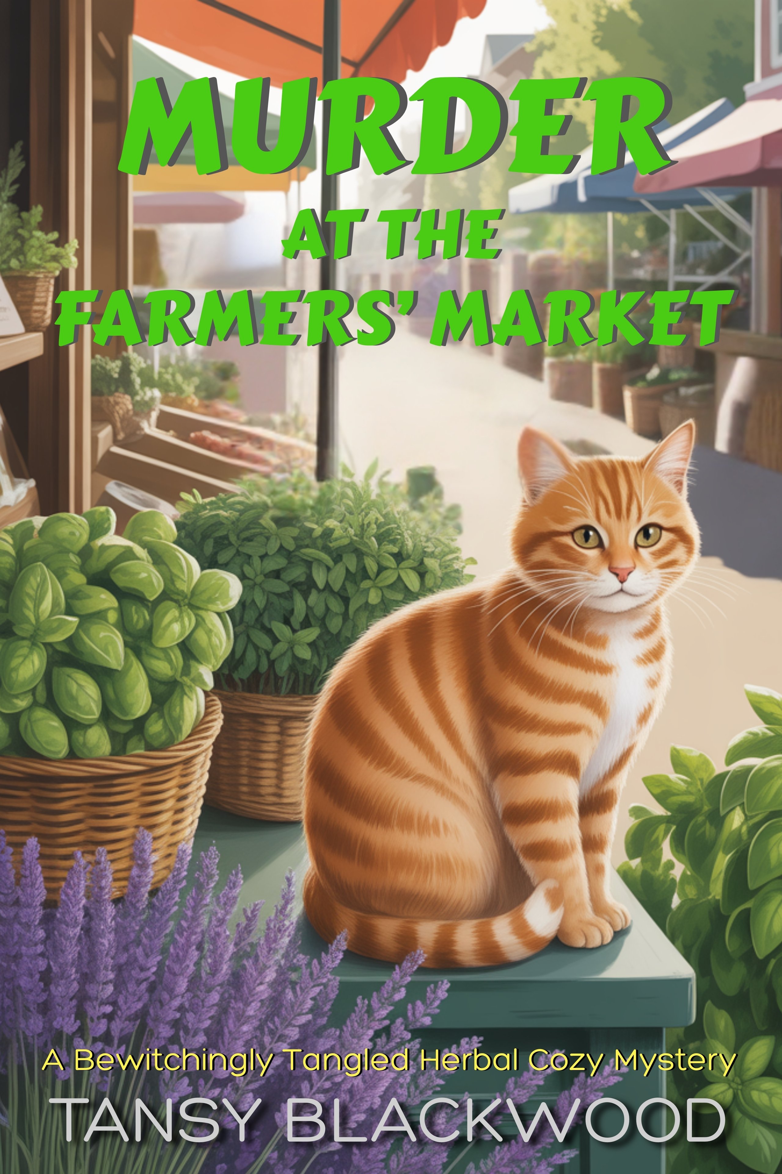 "Fresh herbs. Small-town farmers’ market. A corpse in the potting shed.
Fiona Firth came to Millfield Market to sell herbs, not to find their local herbalist slumped beside the fertilizer. 
The whispers say “natural causes.” Fiona’s sharp eye says otherwise.
She spots what others miss: switched jars, sticky label glue, footprints. 
Miso, her orange tabby, bristles at clues and vendors.
Two suspects rise: the town doctor who blames the herbalist for poaching patients, and a resentful nephew eyeing her stall and secret recipes.
As vendors pack up and suspects slip away, Fiona races the clock to unmask the murderer before a second vendor dies and the market is shut down for good.
"