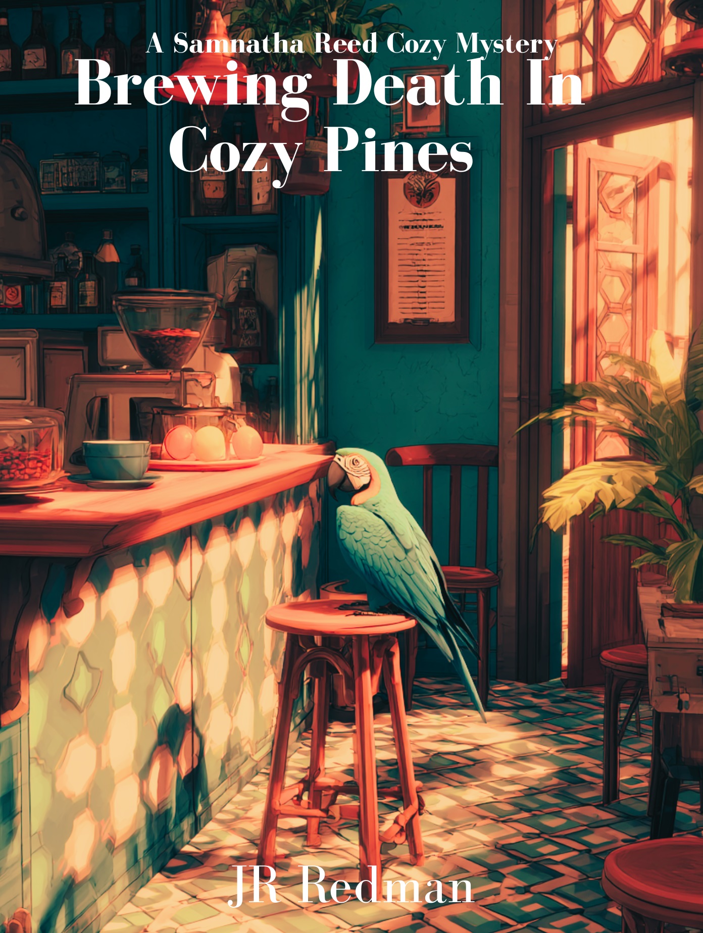 "Samantha Reed, recently widowed and an outsider returning to the quaint village of Cozy Pines, inherits her late aunt’s beloved café, 'Sweet Bliss.' Accompanied by her late husband’s loquacious parrot, Charlie, who has a penchant for squawking out suspicious phrases, Samantha is eager for a fresh start.
However, her newfound peace is shattered when the town’s unsympathetic mayor is discovered dead under mysterious circumstances at her café. With a puzzling crime thrust upon her, Samantha is drawn into unraveling the mystery. She starts piecing together a complex puzzle involving numerous townsfolk who all find themselves under the spotlight."