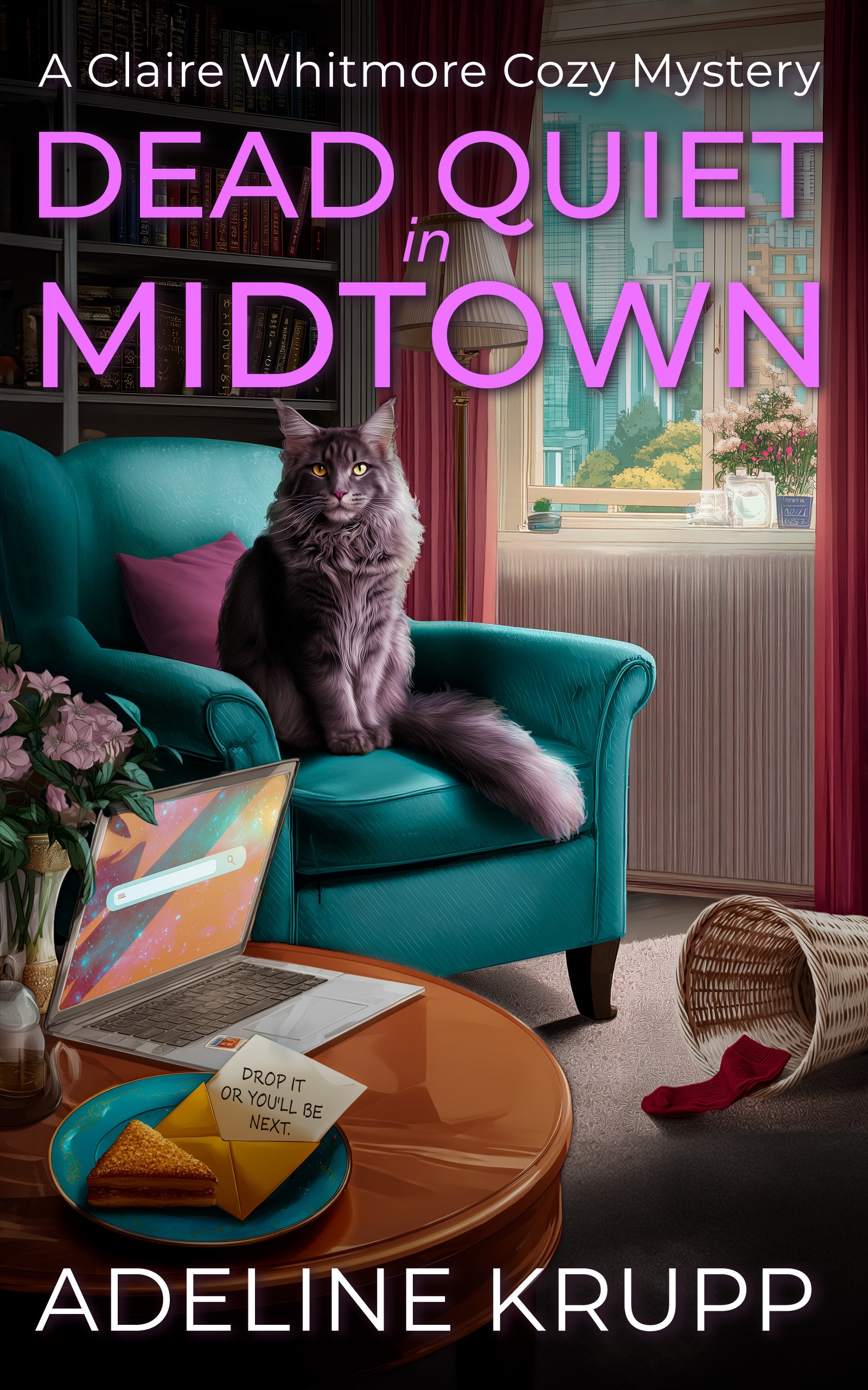 Claire Whitmore’s quiet life at Fairfax Arms shatters when her grumpy neighbor is found dead in the laundry alcove. Police call it an accident, but Claire—urged on by her sharp-tongued best friend and guided by her clever cat Gatsby—suspects foul play. With gossip swirling, suspicious neighbors, and anonymous threats piling up, Claire must untangle secrets before Fairfax Arms becomes the scene of another murder—hers.