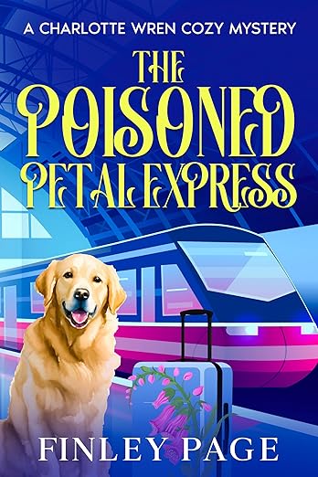 Librarian Charlotte Wren boards the Poisoned Petal Express to claim her inherited bookstore. With golden retriever Bessie by her side, she unravels a cozy mystery when a blizzard traps passengers—and one becomes a killer's victim.