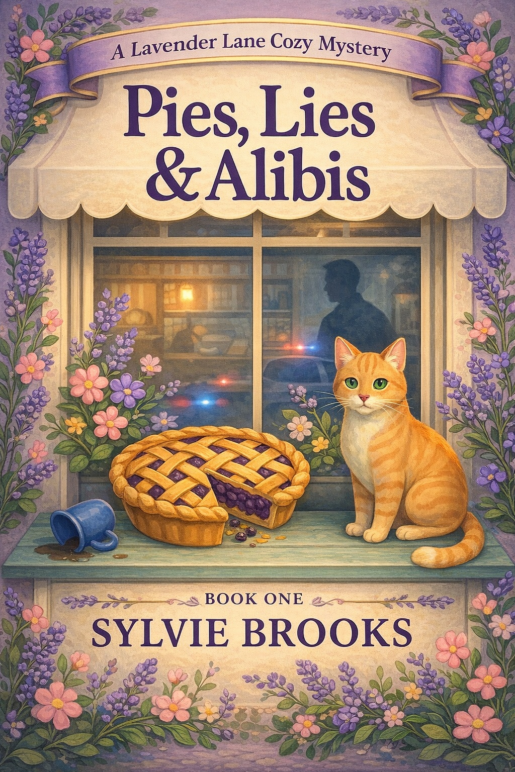 I thought my biggest problem would be burnt cookies—-until my signature dessert turns into Exhibit A in a murder.
Tessa, my best friend and schemer-in-chief, corrals the gossip brigade as well as one highly
untrustworthy cat.
Officer Owen thinks I’m trouble (and maybe a little cute), but he is not letting me out of his powdered sugar sights.
Suspects are stacked higher than my meringue: a grumpy florist, a jilted baker, an investor with a poker face,
Between midnight stakeouts and decoding recipe cards, I’m dodging prankster teens and a reputation meltdown.
There’s more than flour flying before this bake sale wraps up.
It’s a recipe for chaos—and if I don’t solve it, my good name will be toast.