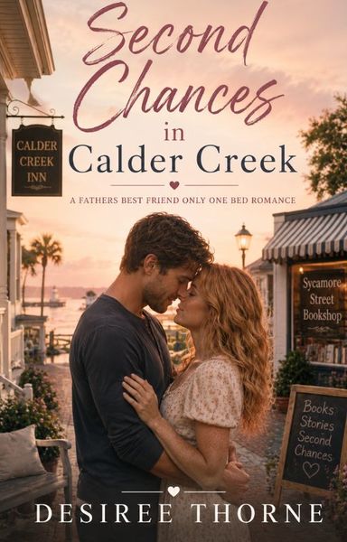 A bookshop owner who's learned to expect nothing from men. And a grumpy chef who's about to prove her wrong.
I came to Calder Creek for a fresh start — my aunt's bookshop, my savings on the line, my heart carefully packed away. The last thing I needed was Reed Lafferty.
He's my father's oldest friend. Fourteen years older. Brooding, blunt, and completely off-limits.
Then a storm strands us both at the Calder Inn. One room. One bed. One very broken heater.
Reed doesn't do feelings. He does precision, control, and careful distance. But chamomile tea left on a nightstand without a word. A novel read aloud in the dark. Fourteen years of almost — finally running out of road.
He swore he'd never let anyone close again. I swore I'd keep my head down and save my bookshop.
Neither of us planned for this.
My father doesn't know. The town is starting to talk. And Reed Lafferty is becoming impossible to resist.
Second Chances in Calder Creek — a steamy standalone small-town romance. Grumpy chef. Sunshine bookshop owner. One forbidden slow burn. HEA guaranteed.