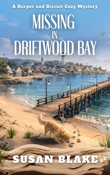 A missing woman, blood near the pier, and a dog who won't stop sniffing trouble.
Widowed former true-crime podcaster Harper Wynn returns to Driftwood Bay planning a short visit and zero complications - until her search-and-rescue dog, Biscuit, bolts down the dunes and straight into an active investigation. A young woman has vanished, leaving behind a phone and footprints already being swallowed by the tide.
Harper knows she should step back. Controlling Deputy Cole Mercer makes that very clear. But old instincts are hard to silence, especially when details don't add up and Biscuit keeps finding what everyone else misses.
As Harper reconnects with quirky old friends, suspicion tightens. A tattoo artist, seen having a heated argument with the victim. A secret affair that went bad. Disturbing security footage uncovered by a tech-savy friend - footage that points uncomfortably close to home.
With someone watching Harper a little to closely, she must uncover the truth before she becomes the next victim.