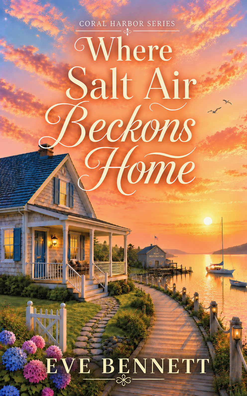 "Her aunt left her a crumbling cottage, a box of letters, and apparently — a handyman who comes with the house.
Journalist Lila Dawson's plan is simple: settle the estate, sign the papers, and move on. She's done it before. No reason this time should be any different.
Then she finds the letters.
Hidden behind the shutters and never sent, they tell the story of a love left unfinished - and secrets that could change everything Lila thought she knew about her family.
Before she can decide what to do with them, Ben Mercer shows up on her porch with a battered toolbox and blueberry muffins - like he's been expecting her all along.
Ben fixes broken things for a living. Lila has spent her whole life refusing to be one of them.
He shows up anyway.
And for the first time, Lila doesn't know if she wants to leave - or what might happen if she stays.
Coral Harbor has a way of keeping you — if you're brave enough to let it.
"