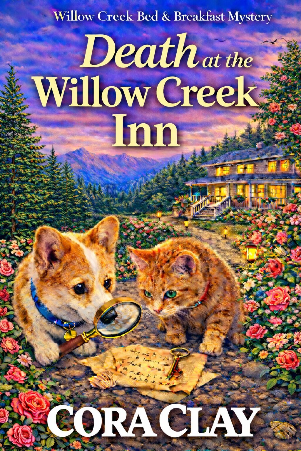 "A BODY IN THE ROSE GARDEN. A SECRET ROOTED IN THE INN.
Hazel Marston thought running a small-town bed & breakfast meant juggling scones and gossip—not discovering the town handyman dead beneath her prize roses.
If she doesn’t uncover the truth fast, the next funeral could be hers."