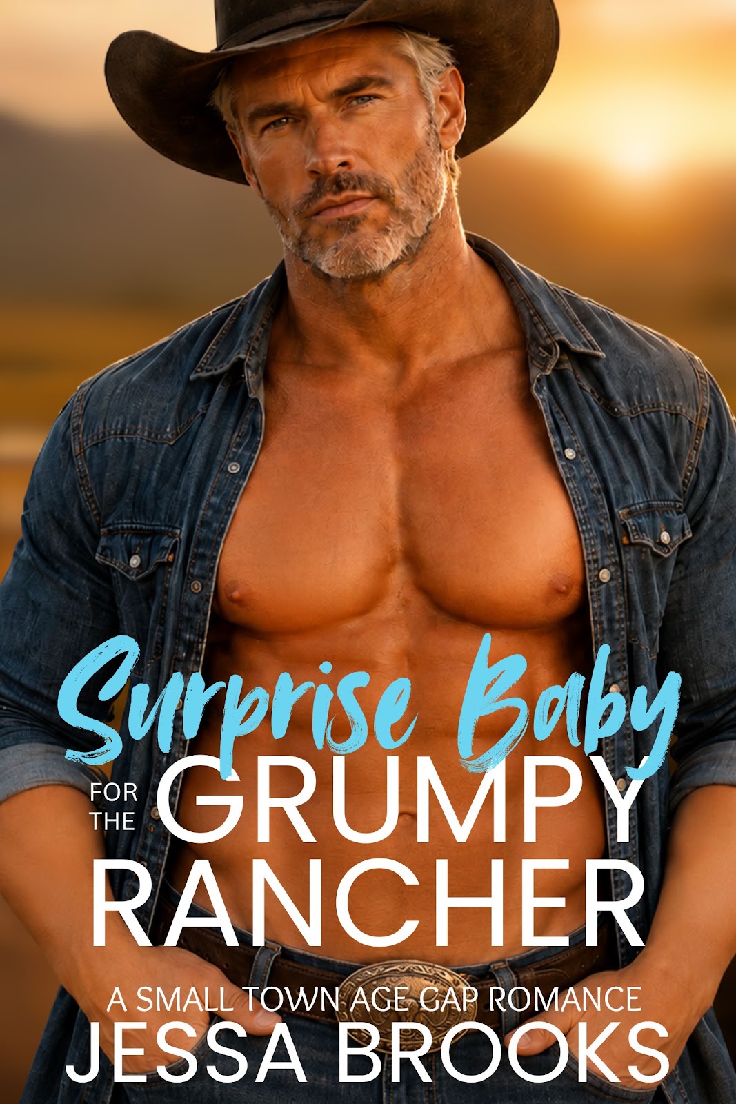 "Morgan Delaney came to town for a fresh start—not a scorching one-night stand with a grumpy, silver-haired rancher.

Six weeks later, an emergency call brings the large-animal vet face-to-face with the stranger she slipped out on before sunrise.

August McCall is a widower, a devoted father, and far too tempting for Morgan’s peace of mind. When a flash flood strands her overnight at his ranch, keeping her distance becomes impossible.

Then two pink lines change everything.

A steamy small-town romance packed with grumpy/sunshine tension, an age gap, forced proximity, a surprise pregnancy, and one fiercely protective rancher."