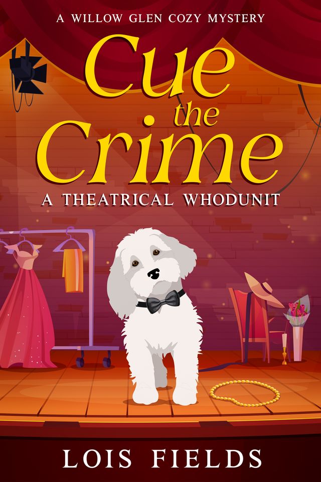 "A missing necklace, a haunted theater, and a three-legged dog who steals the spotlight—welcome to Willow Glen’s grandest gala gone wrong.

pet detective, female amateur sleuth ( event planner) arrives new- in- town to coordinate a theatre grand opening gala. "