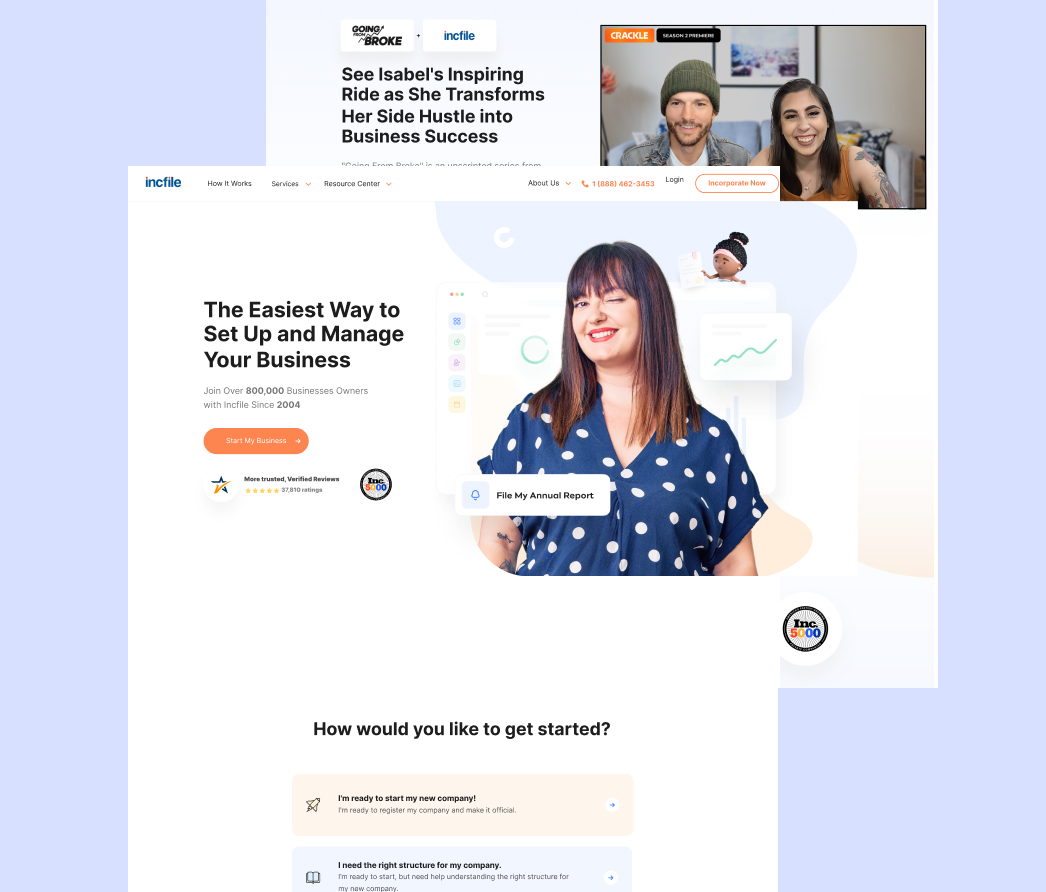 A mockup of a project