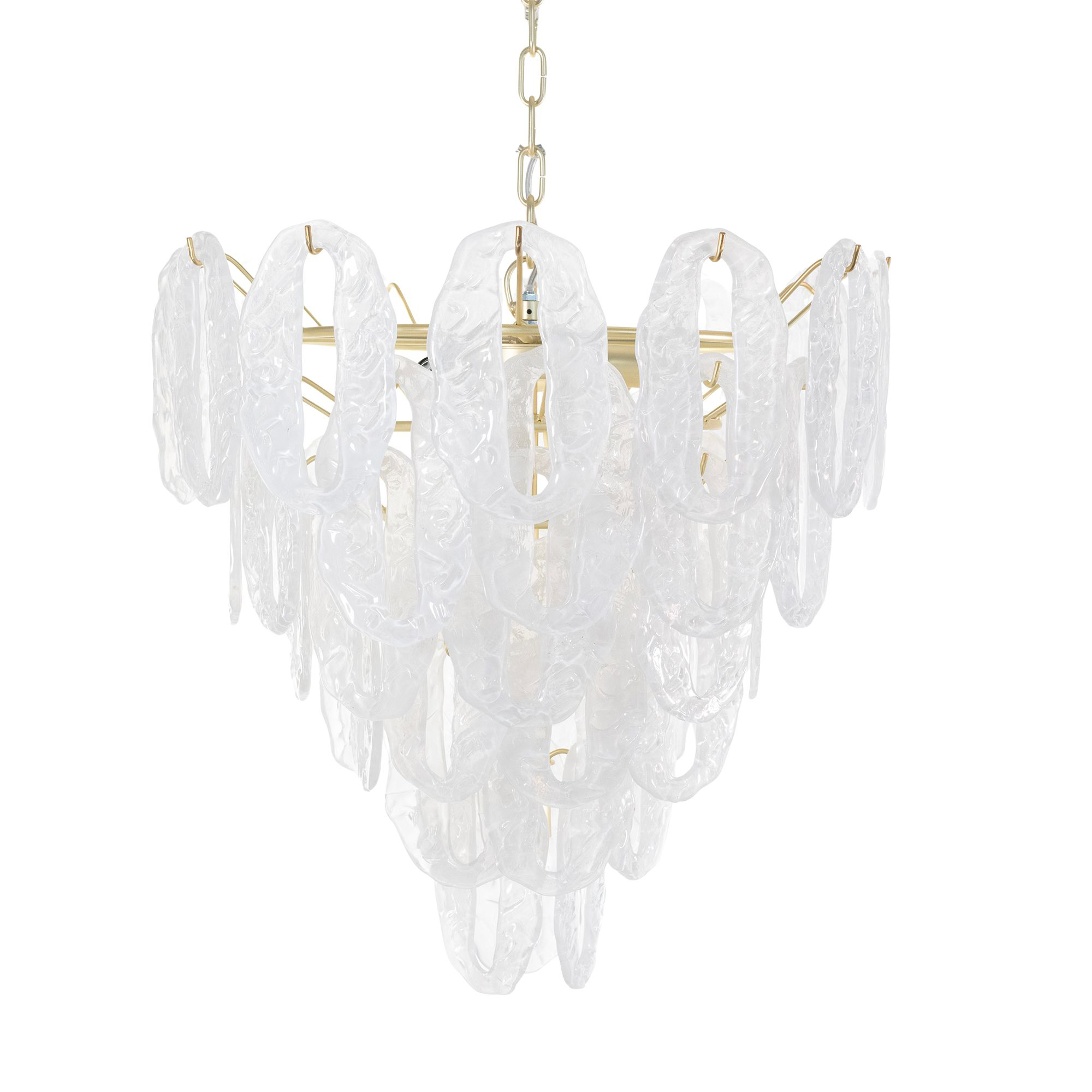 Lampadario Murano Vintage “Ice” – Ottone Opaco