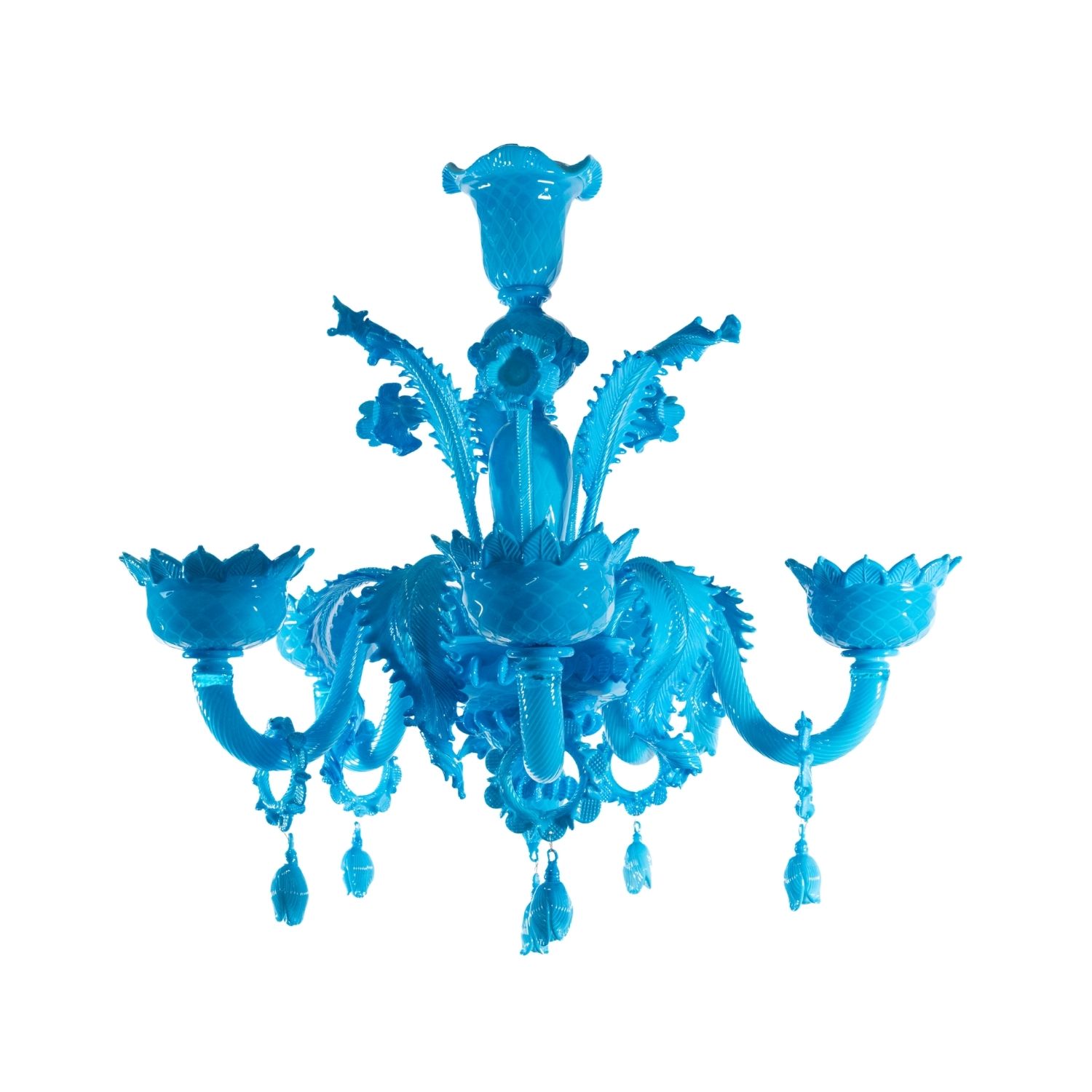 lampadario murano classico filli vetro blue