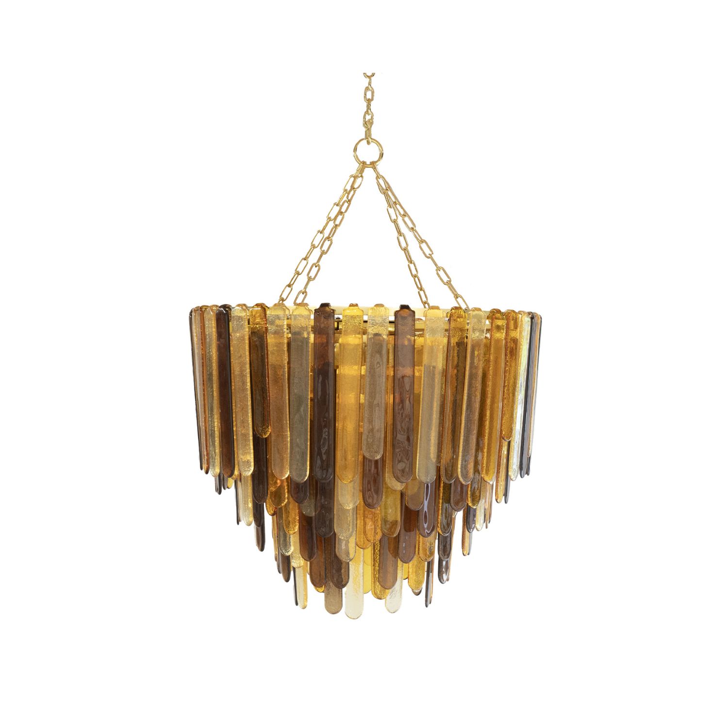 Lampadario da soffitto in vetro murano Amber Rain