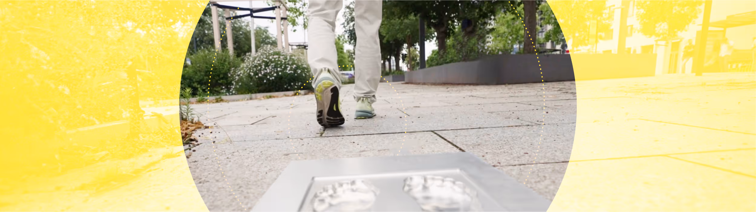 So soll es werden: Fußabdrücke in Aluminium gegossen am Promenadenring Ost