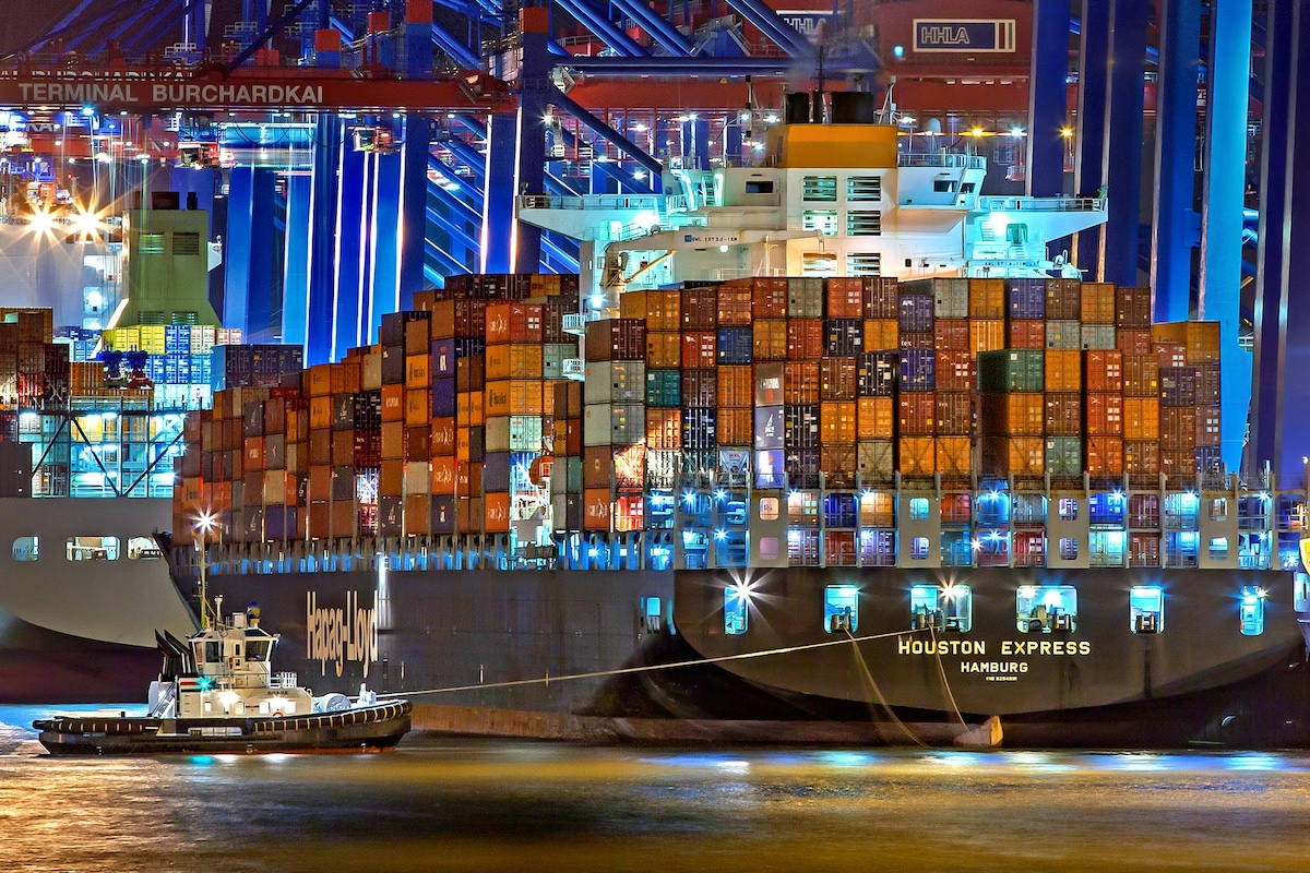 White Water Boat in Hamburg, Germany.
