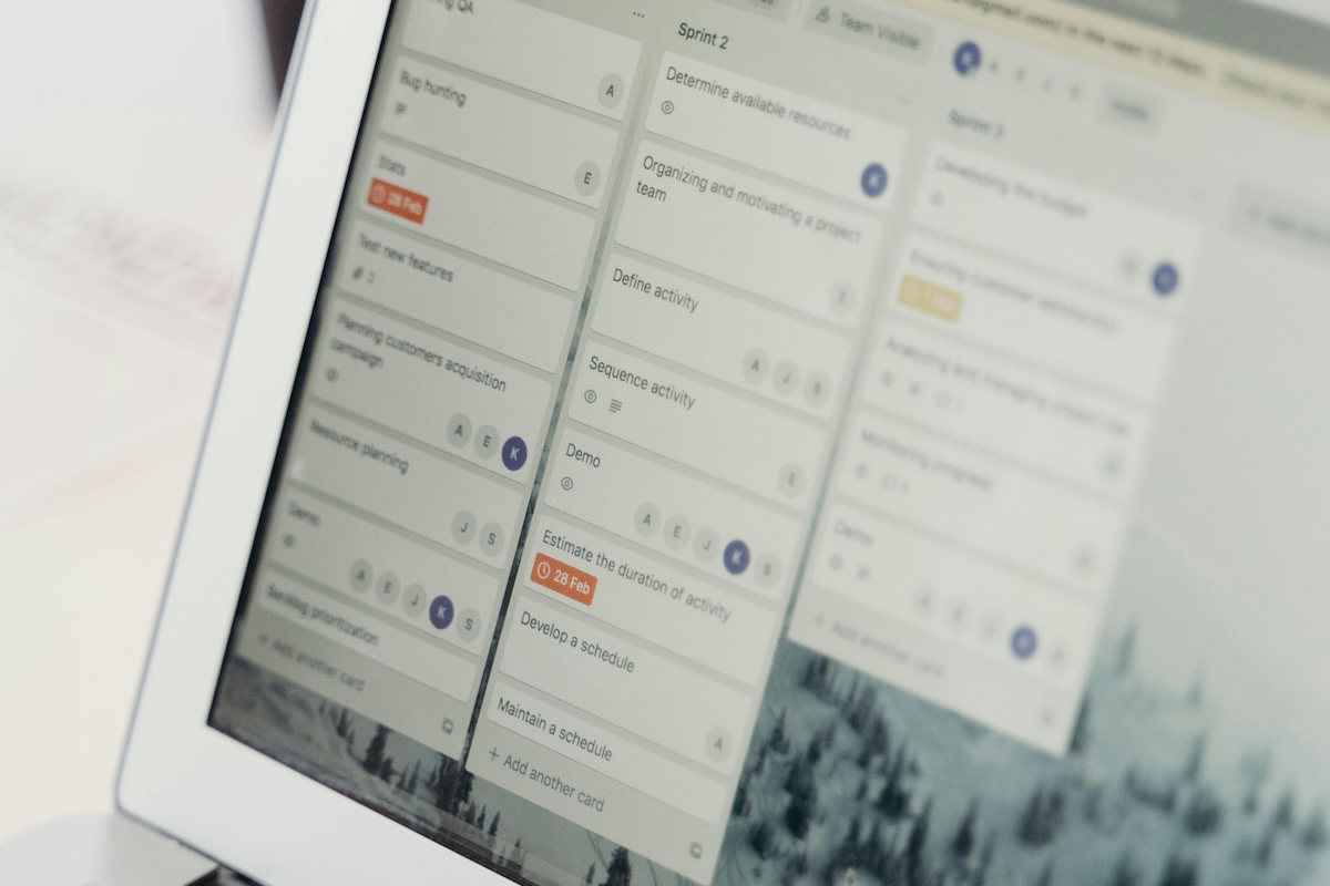 A screening list displays on a computer screen.
