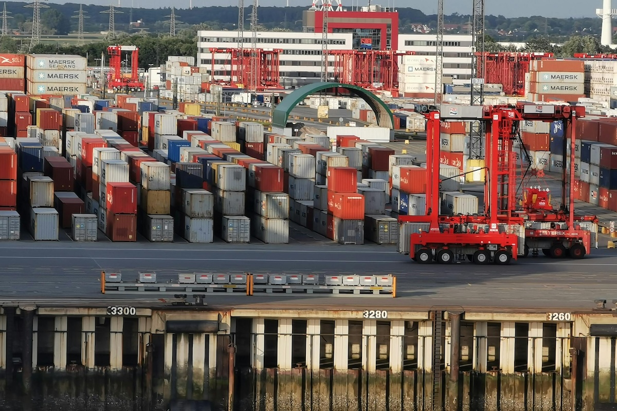 Intermodal Containers on a Cargo Port