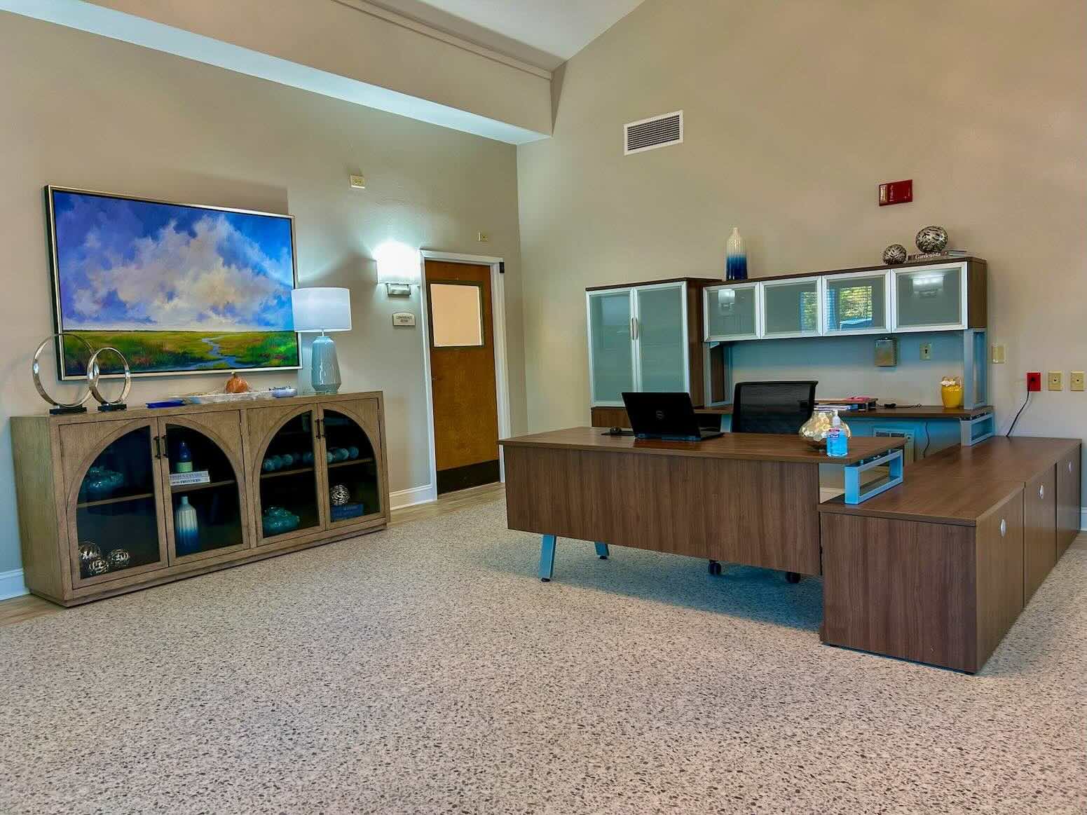 River's Bend main lobby reception desk.