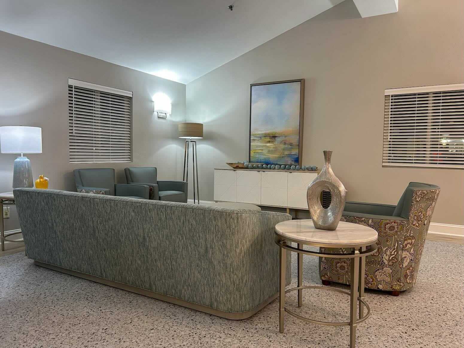 River's Bend Main Lobby sitting area.