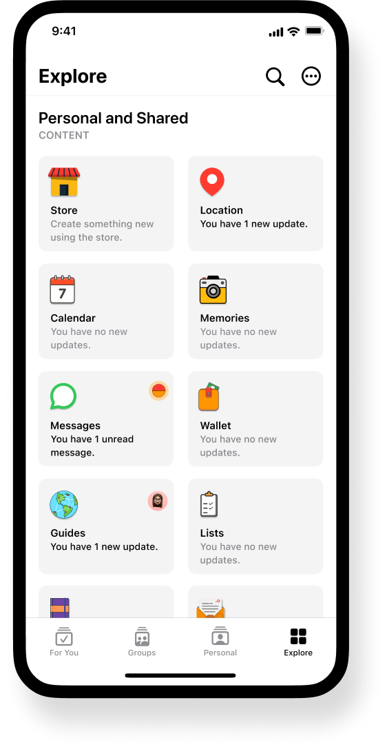 Explore Tab