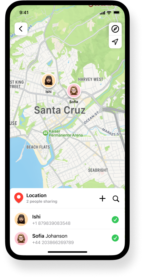Live Location Sharing