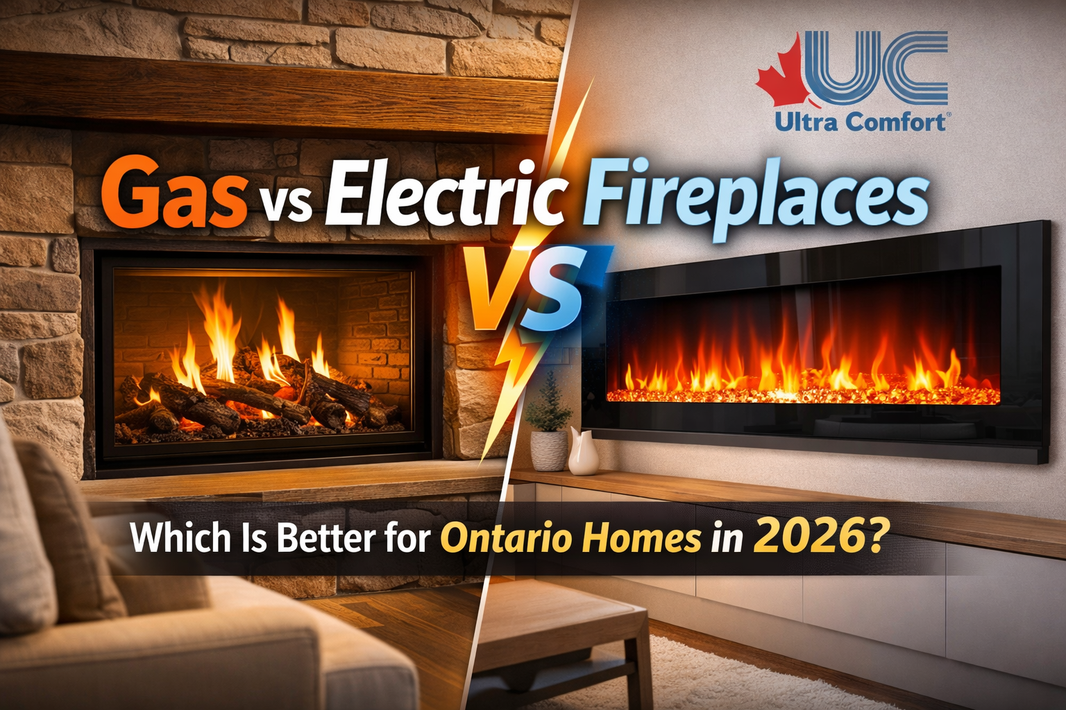 Gas vs Electric Fireplaces in Ontario
