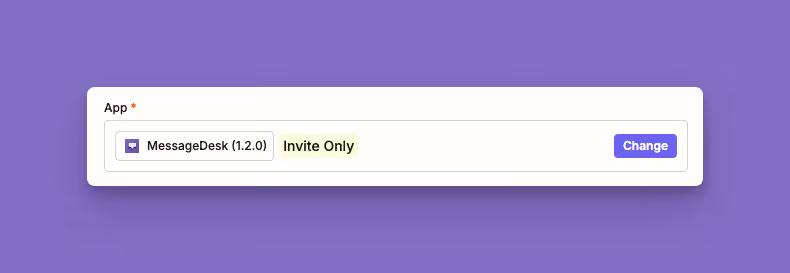 MessageDesk Beta Zapier Integration