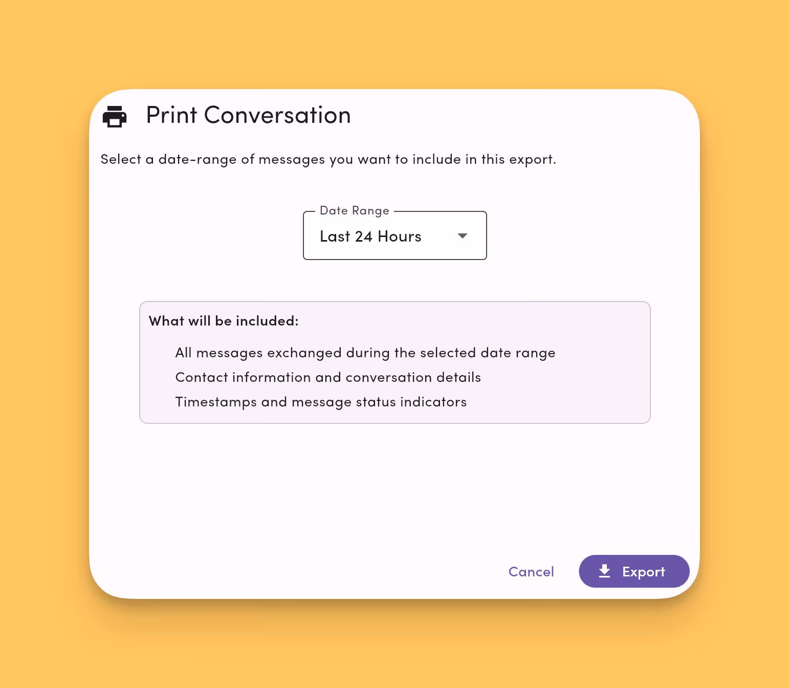 Export conversation thread