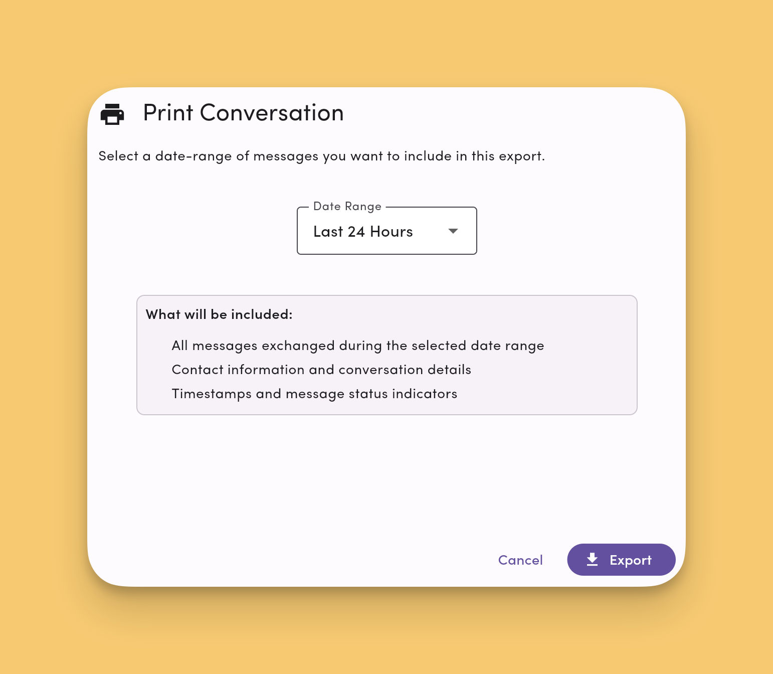 Export conversation thread