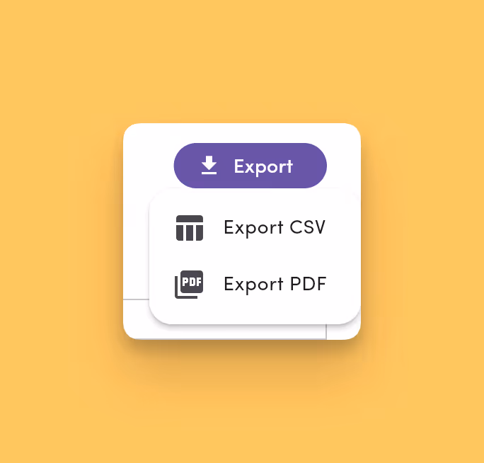 Export conversations as a csv or pdf