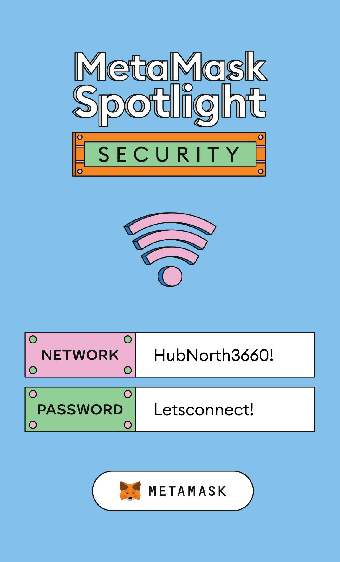 MetaMask Spotlight: Security Wifi password card