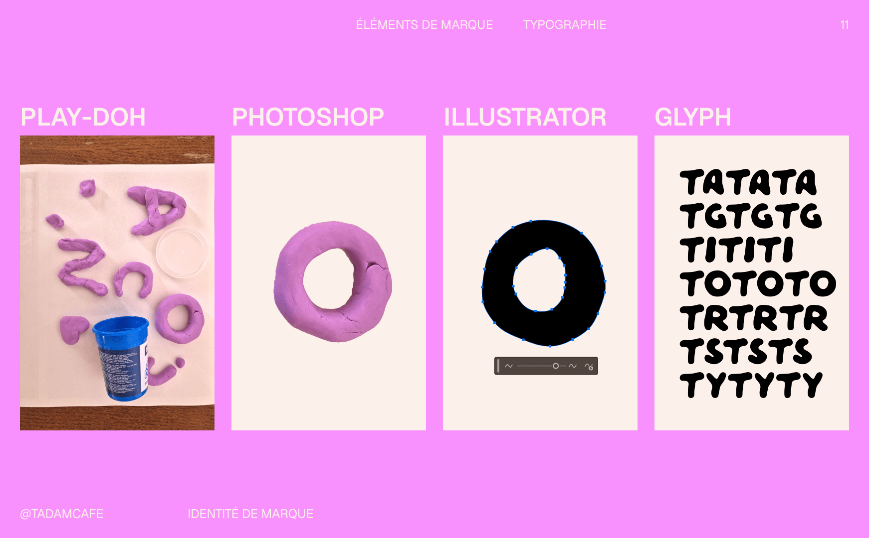 Making of Tadam Regular, a typography made with Play-Doh