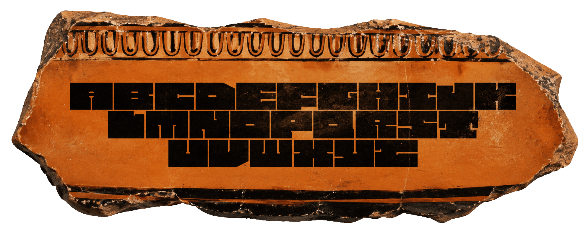 Project Minotaure Thumbnail on ceramic - Typography