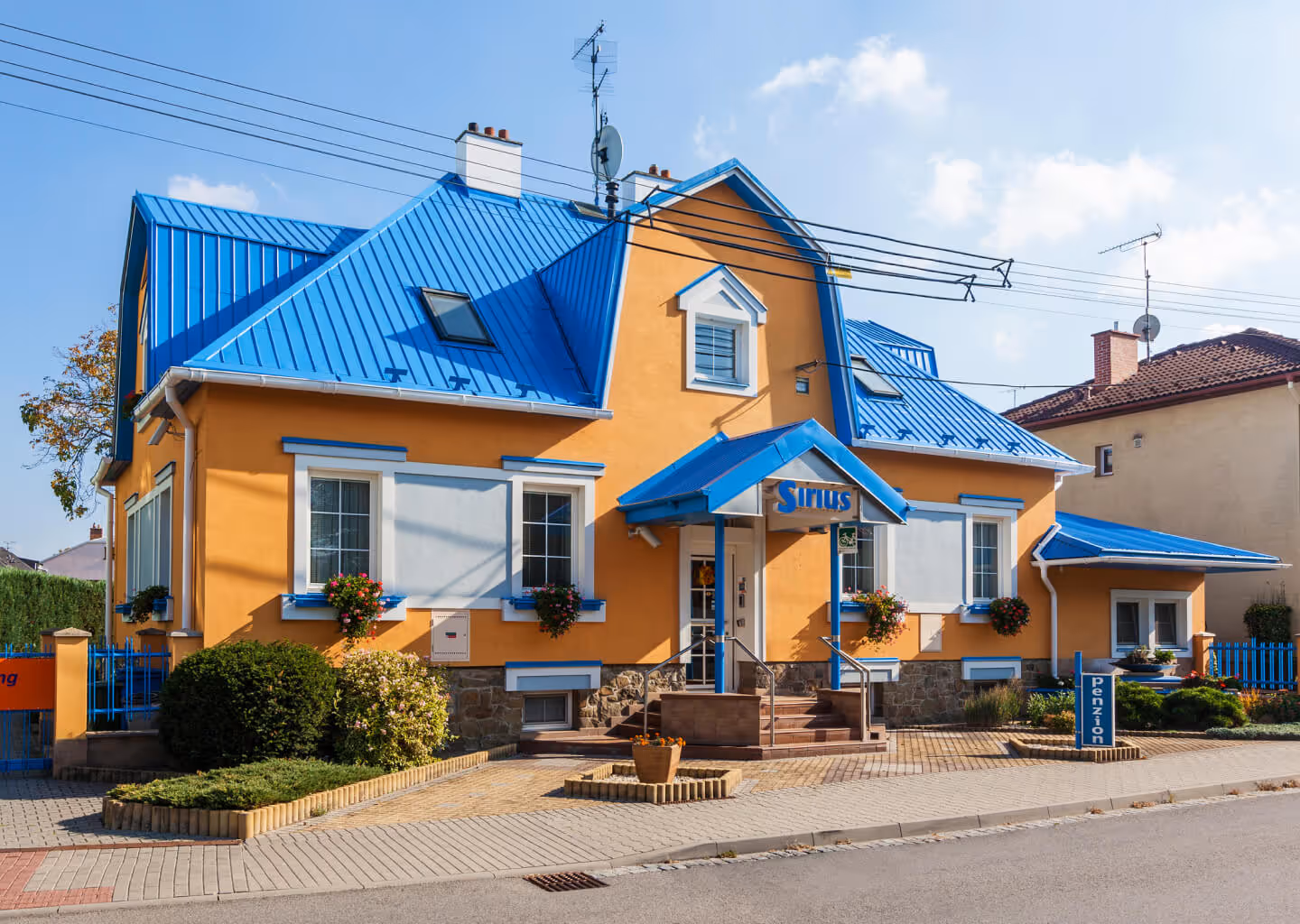 Fotografie exteriéru penzionu Sirius.